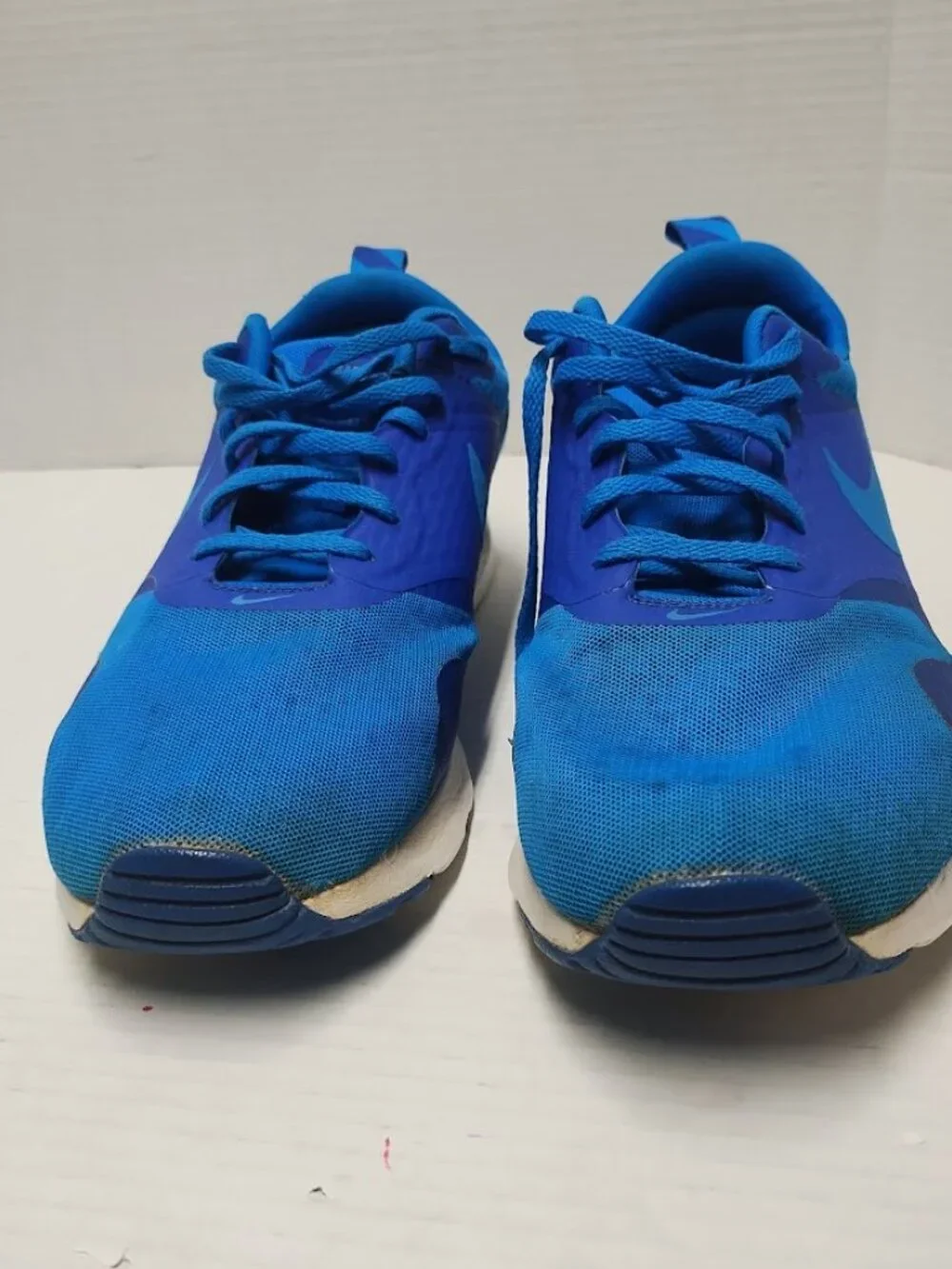 Nike Air Max Thea  Running Shoes Blue Athletic Sneakers White Sole Lace-Up